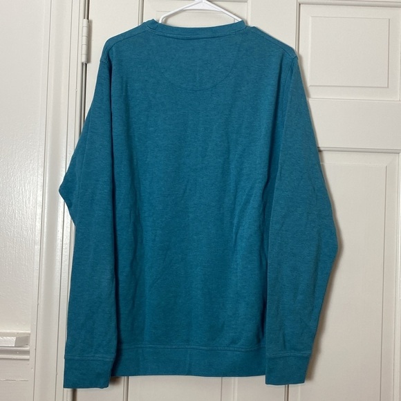 Peter Millar Crown Men's Teal Blue Comfort Interlock Crewneck Sweater Large - Picture 4 of 4